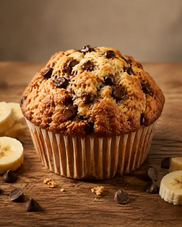 Chocolate banana muffin