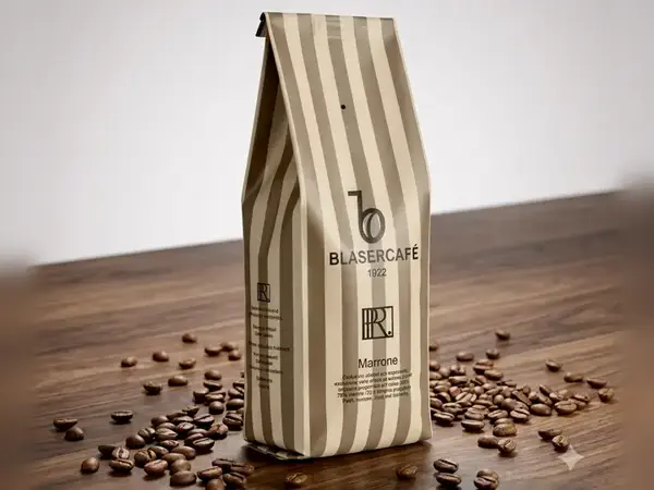A 250 gram bag of medium-roast Blasercafé coffee beans