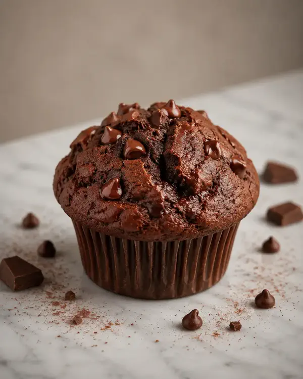Double chocolate muffin