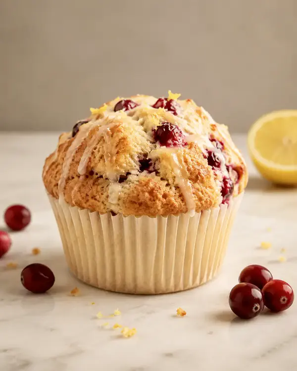 Lemon cranberry muffin
