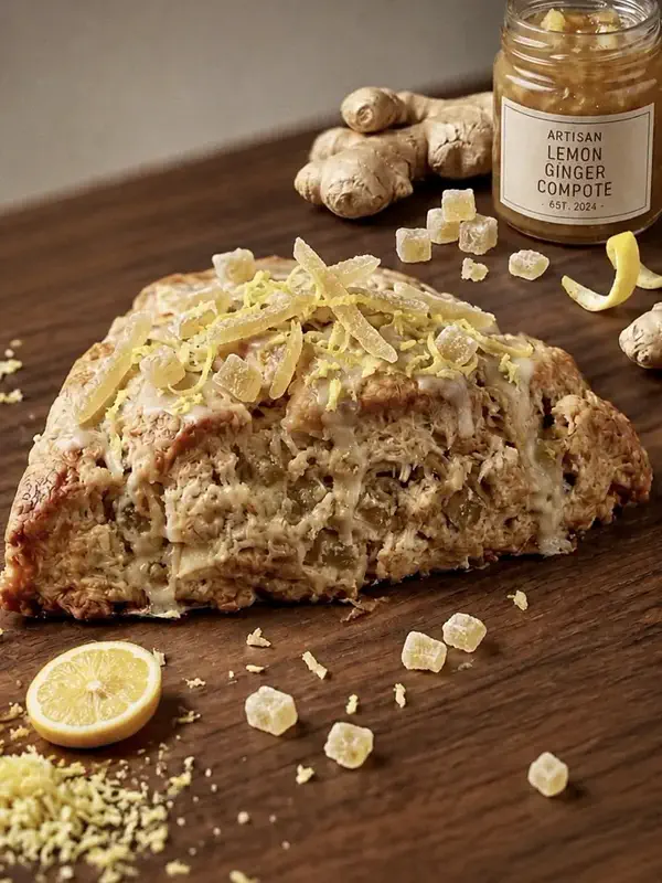 Lemon and ginger scone