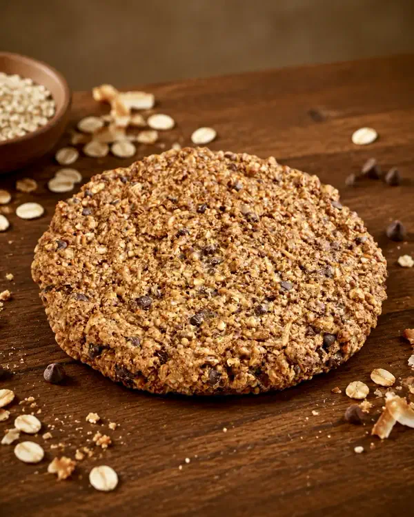 Oatmeal coconut cookie with chocolate pieces