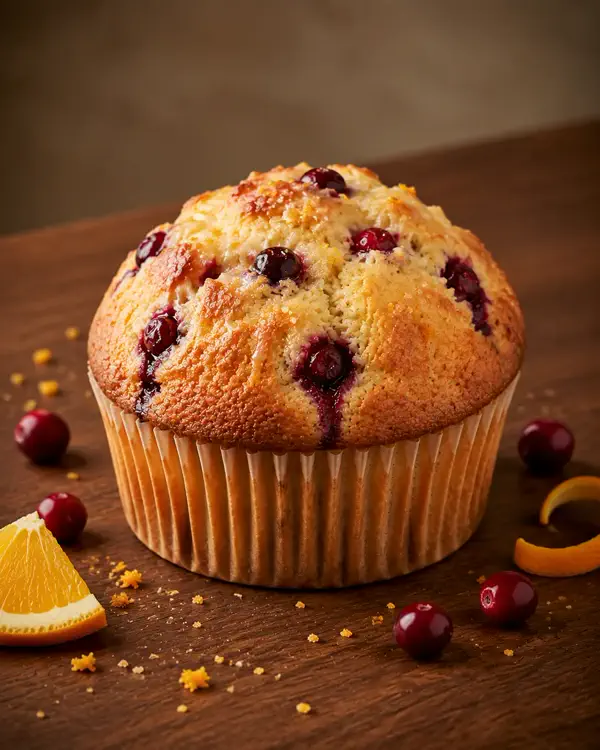 Orange cranberry muffin