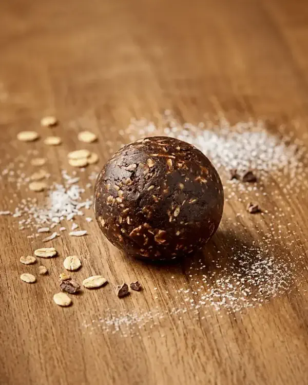 Peanut butter and cocoa energy ball