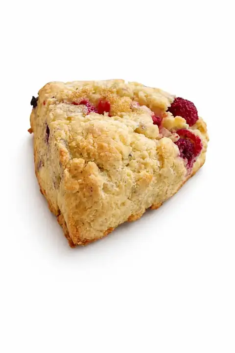 Raspberry white-chocolate scone